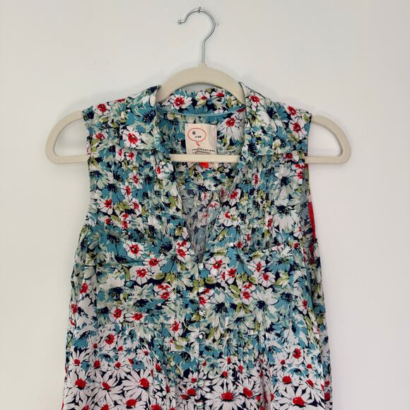 Limited Edition Conversations by Anthropologie 6/52 Floral Sleeveless Top - Picture 4 of 7